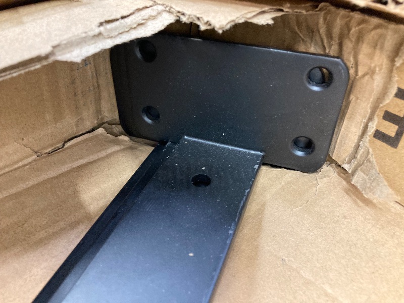 Photo 1 of 12 Pack - 16 inch Black Hidden L Shelf Bracket (1/5 Inch Thicked) Iron Floating Shelf Brackets Rustic Industrial Metal Brackets for Shelf Support