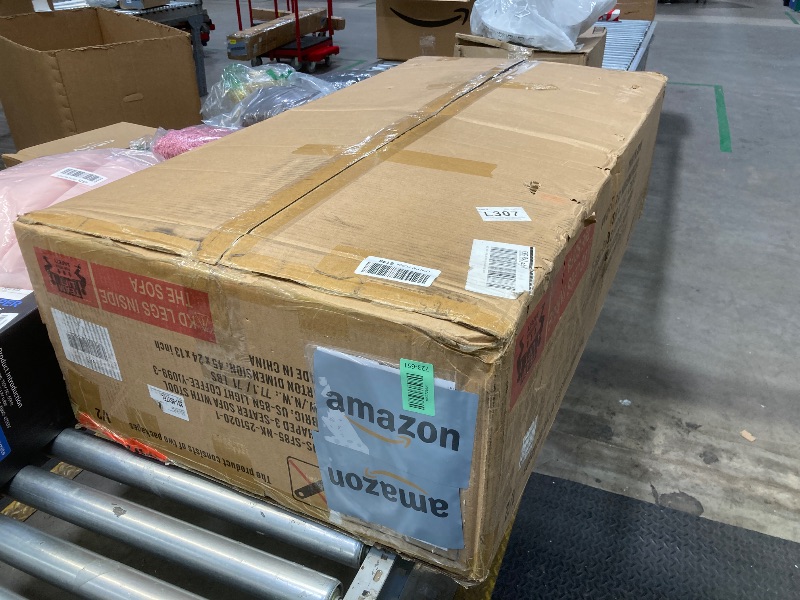 Photo 1 of ***This is a partial set***Shintenchi Small Sectional Sofa Couches, L Shape Convertible Sofa with Ottoman,3 Seat Comfy Corduroy Upholstered Sofa Couch, Small Couch for Apartment, Living Room and Office(Beige)