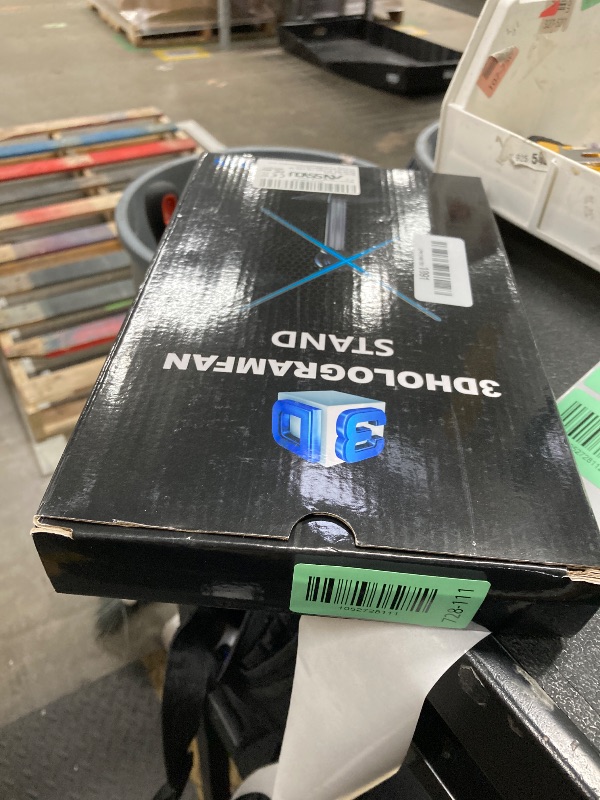 Photo 1 of ***missing parts*** 3DHologramFan Desktop Stand with Tempered Glass Base and Aluminum Alloy Frame, Suitable for 27.5" or Smaller Fans(Desktop Stand (Height 15"))***missing parts***