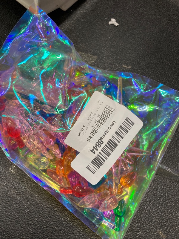 Photo 1 of 110Pcs in 10 Colors Ceramic Christmas Tree Replacement Lights - Plastic Bulbs Pegs, Included Angel Topper/Heart Top/Cross Stars/Egg/Turkey/Skeleton Hand/Clover.