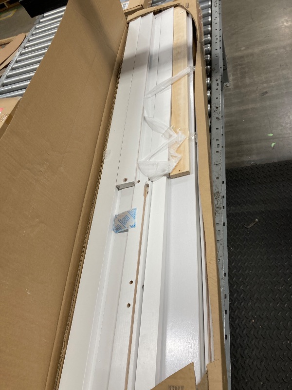 Photo 1 of **Missing Box1*** Twin Size L-Shaped Platform Bed with Trundle for 3 People, Wood Corner Daybed with 1 Drawer & 5 Storage Shelves & Charging Station for Bedroom.with 2 boxes