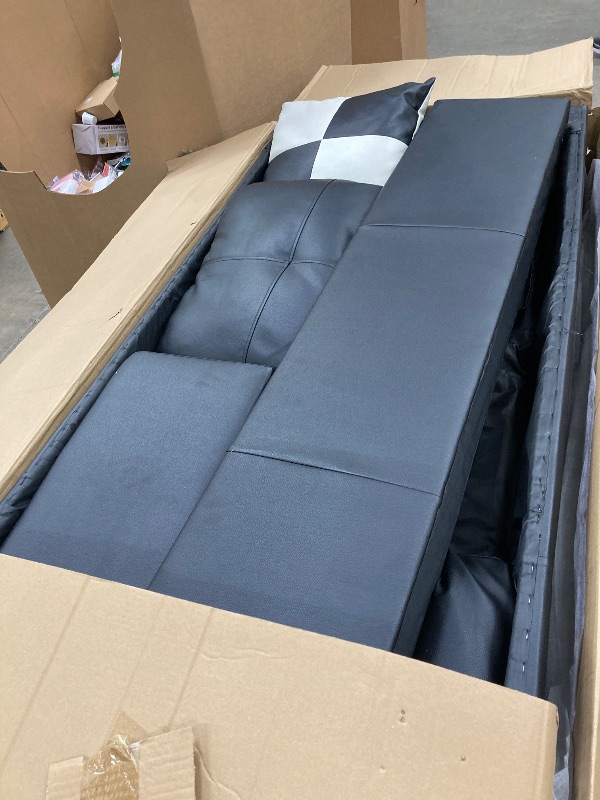 Photo 1 of ***MISSING PIECES -SELLING AS PARTS ONLY "LEFT & RIGHT ARM" *** Life Style Furniture Left Facing Russes Sectional Sofa Set With Ottoman, Black**NOTE: THE PHOTO AND DESCRIPTION ARE SIMILAR**