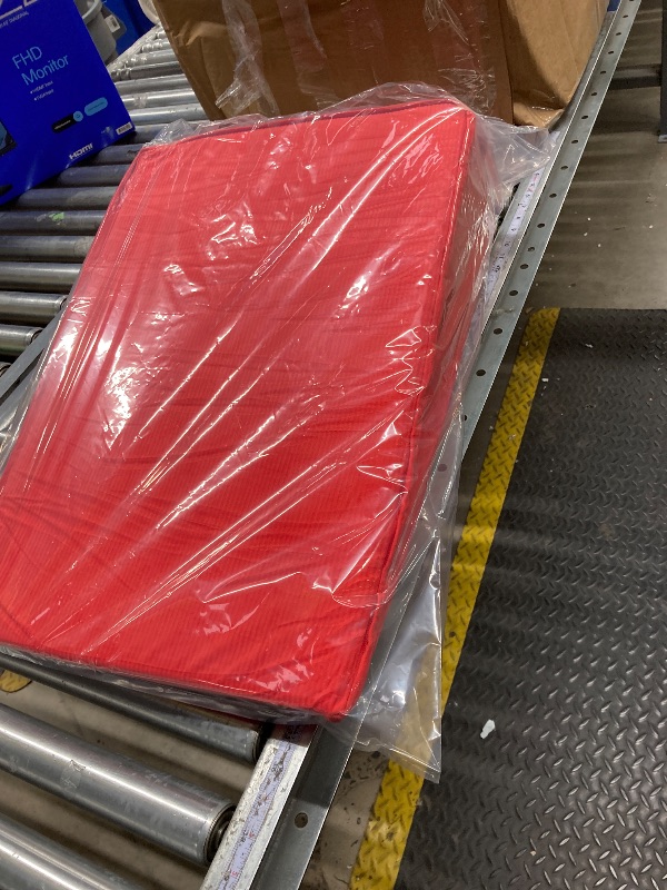 Photo 1 of **The description and photo are for reference only.***MoonRest 7”, 10”, 12”- inch Foam Bed Wedge Zippered Cover/Pillow Replacement Cover (24" x 24" x 10", Burgundy)