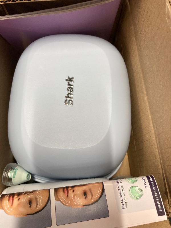 Photo 1 of ***Missing parts***Shark FacialPro Glow at-Home Hydro-Powered Facial System with DePuffi Hot & Cold Therapy – Professional Spa Skincare Device for Pore Cleansing, Hydration, & Radiant Glow, Blue, FH320***Missing parts***