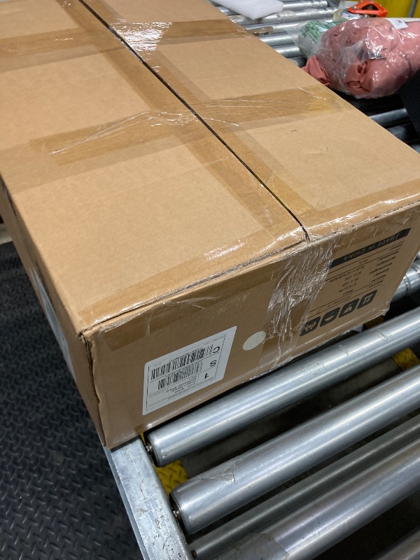 Photo 1 of **The description and photo are for reference only.**29" Counter Height Bar Stools Set of 2, Upholstered Faux Leather Barstools with Backrest and Footrest, Armless Bar Chairs for Kitchen, Dining Room, Cafe, Restaurant (Set of 2, Coffee + Walnut)