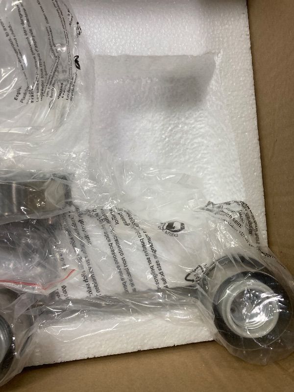Photo 1 of ***MISSING OE GLASS SHADE-SELLING AS INCOMPLETE*** foucasal Bathroom Vanity Light Fixtures, 2-Lights Over Mirror Modern Vanity Lighting with Clear Wine Glass Shade Wall Lamp for Bedroom Hallway Living Room (Nickel, 2-Light)