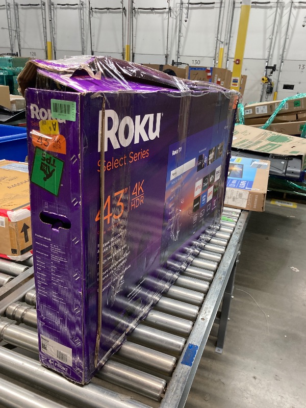 Photo 1 of ****** NO RETURN ***** NO REFUND***** ONLY FOR PARTS******Roku Smart TV – 43-Inch Select Series, 4K HDR TV – RokuTV with Enhanced Voice Remote – Flat Screen LED Television with Wi-Fi for Streaming Live Local News, Sports, Family Entertainment