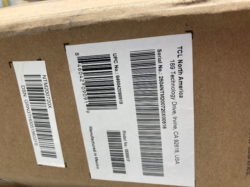 Photo 1 of *****NO RETURN***** NO REFUND*******TCL 65-Inch Class S5 UHD 4K LED Smart TV with Fire TV (65S551F, 2024), Dolby Vision, HDR PRO+, Atmos, Alexa Built-in, Apple AirPlay 2, Streaming Television