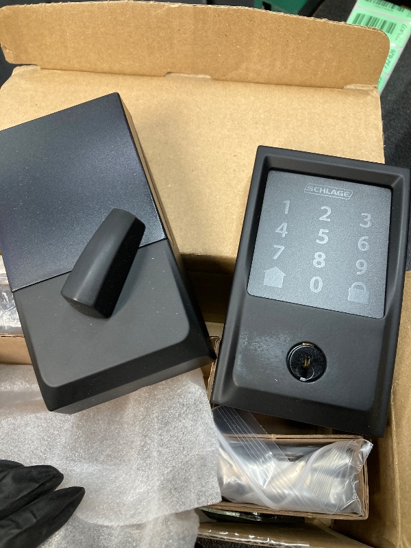 Photo 1 of 
Schlage Connect Camelot Touchscreen Electronic Deadbolt with Z-Wave Plus Technology and Passage Accent Lever