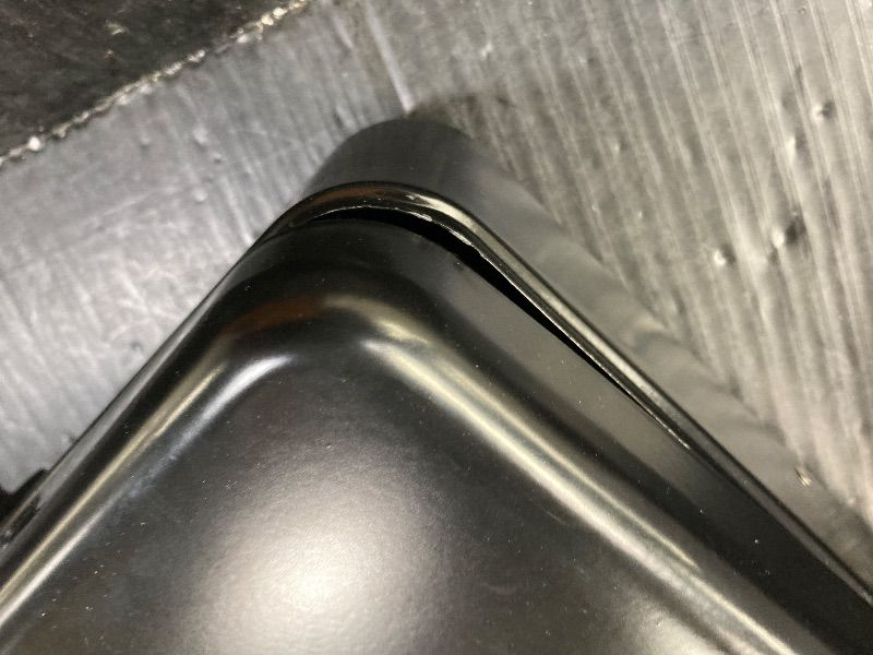 Photo 1 of ***SLIGHTLY BENT***Jssmst Locking Metal Cash Box with Coin Lid, 11.8L x 9.5W x 3.5H Inches, Safe Money Box with Combination Lock, Black, SM-CB0512B***SLIGHTLY BENT***