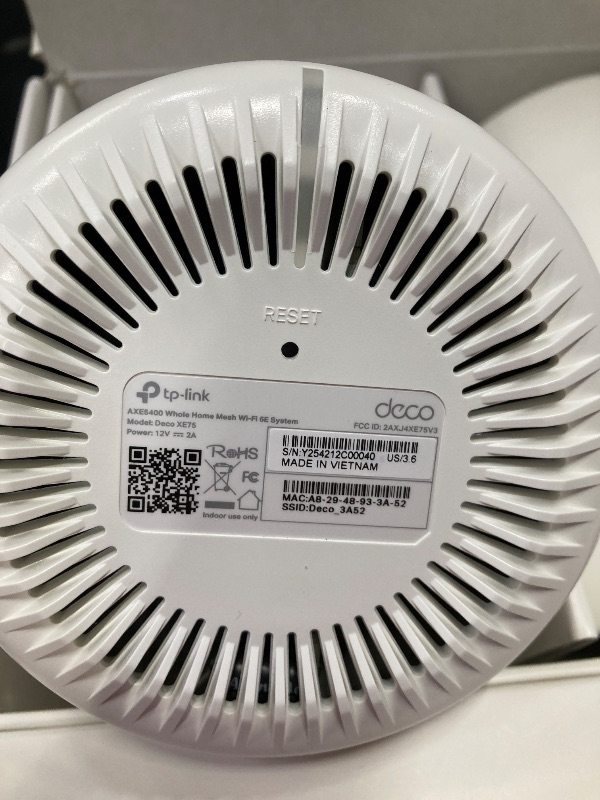 Photo 1 of ***** ONLY 2- PACKTP-Link Deco XE75 AXE5400 Tri-Band WiFi 6E Mesh System - Wi-Fi up to 7200 Sq.Ft, Engadget Rated Best Mesh for Most People, Replaces WiFi Router and Extender, AI-Driven Mesh New 6GHz Band, 3-Pack