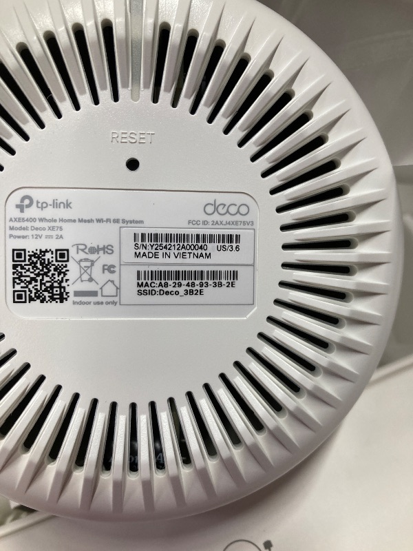 Photo 1 of ***** ONLY 2- PACKTP-Link Deco XE75 AXE5400 Tri-Band WiFi 6E Mesh System - Wi-Fi up to 7200 Sq.Ft, Engadget Rated Best Mesh for Most People, Replaces WiFi Router and Extender, AI-Driven Mesh New 6GHz Band, 3-Pack