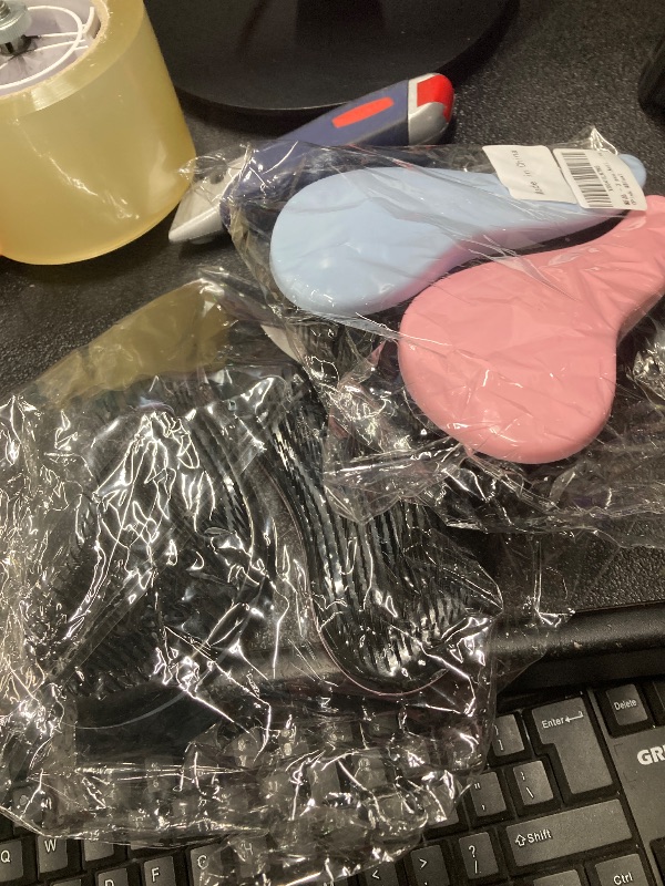 Photo 1 of (1Pink and1Blue) pcs:Anti-knotting soft teeth, detangling comb, head massage magic cushion comb, straight hair detangling ***2 pack****