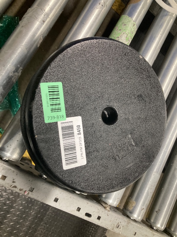 Photo 1 of **CONTAINS ONE 25LB WEIGHT ONLY****Yes4All Standard 1-inch Cast Iron Weight Plates 5, 7.5, 10, 15, 20, 25 lbs (Single & Pair), Black