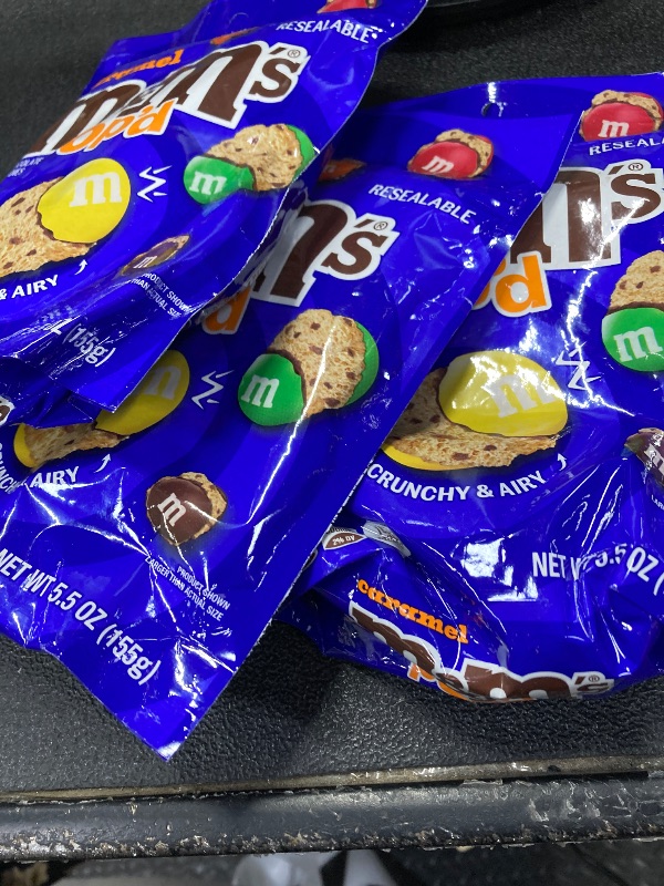 Photo 1 of ++3 PACK++M&M'S Pop'd Caramel Chocolate Crunchy Freeze-Dried Candy 5.5 Oz Resealable Bag