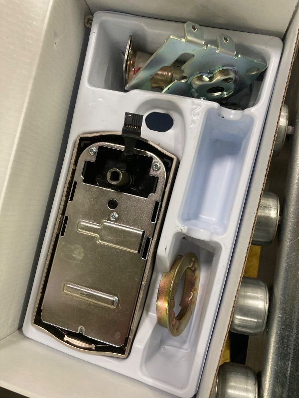 Photo 1 of ***PARTS ONLY -MISSING KEYS -SELLINLG AS IS *** Kwikset SmartCode 270 Keyless Entry Electronic Touchpad Deadbolt Door Lock with Auto-Lock, Custom User Codes, Advanced Security in Satin Nickel Traditional