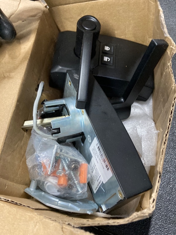 Photo 1 of **MISSING PARTS**Schlage FE789WB CEN 622 LAT Encode WiFi Latitude Lever Smart Lock, Keyless Entry Touchscreen Door Lock with Century Trim, Matte Black