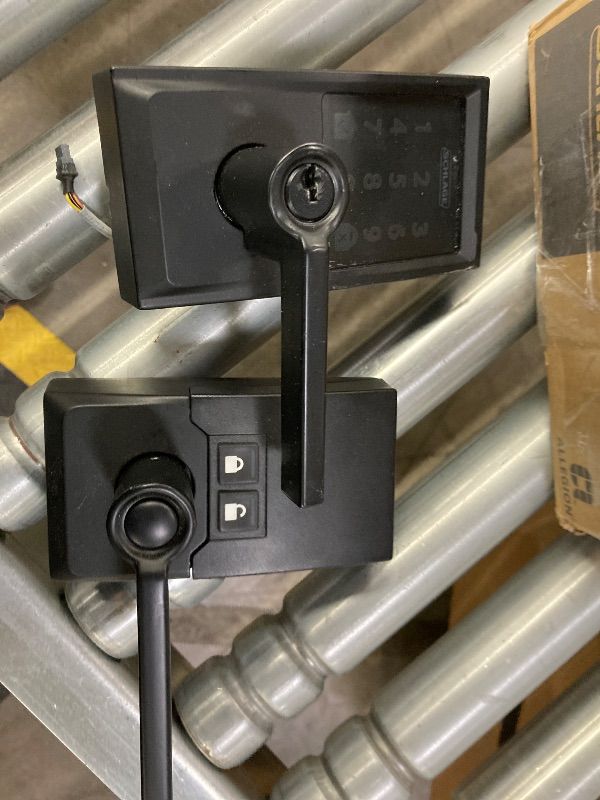 Photo 1 of **MISSING PARTS**Schlage FE789WB CEN 622 LAT Encode WiFi Latitude Lever Smart Lock, Keyless Entry Touchscreen Door Lock with Century Trim, Matte Black