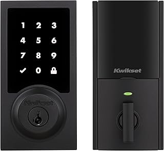Photo 1 of **PARTS ONLY**Kwikset HomeConnect 918 Contemporary Z-Wave Long Range Enabled Touchscreen Lock Works with Ring Alarm, Samsung SmartThings Hub Required, Sold Separately in Matte Black