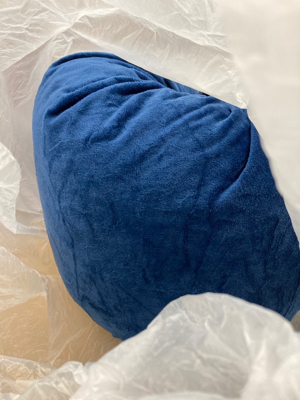 Photo 1 of 1 MIDDLE ONE Body Pillow, Memory Foam Round Body Pillows for Adults, Firm Long Bolster Pillow for Bed, Cylinder Tube Roll Pillow with Velvet Cover, 47x7.87 Inches, Navy Blue