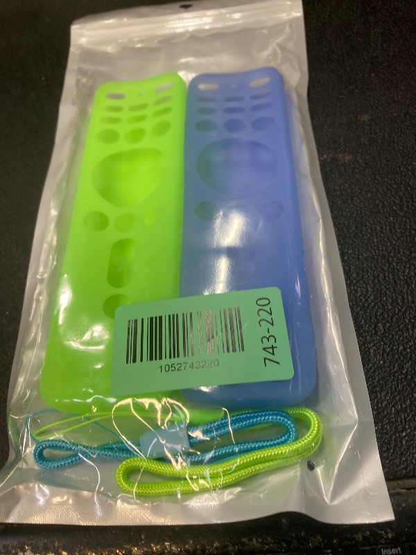 Photo 1 of [2 Pack] CLANGPEONY Protective Cover for VIZIO XRT260 Smart TV Remote 2021, Vizio Xrt260 V-Series 4K Voice Remote Case Shockproof Anti Slip Silicone Sleeve with Lanyards (Glow Green & Glow Blue)