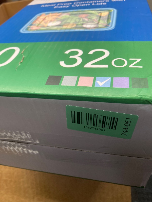 View 2 of **MISSING FEW CONTAINERS**50 Pack (100-Piece) 32 oz Meal Prep Containers Reusable with Easy Open Lids, Sturdy Leakproof Food Safe, Microwave Freezer Dishwasher Safe, To Go Take Out Plastic Food Storage Pans with Lids, Blue