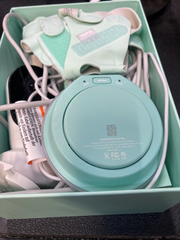 Photo 1 of **PARTS ONLY**Owlet Dream Duo (Gen 2) Smart Baby Monitor Bundle – HD Video Camera + Wearable Sock Tracks Baby’s Oxygen, Heart Rate & Sleep