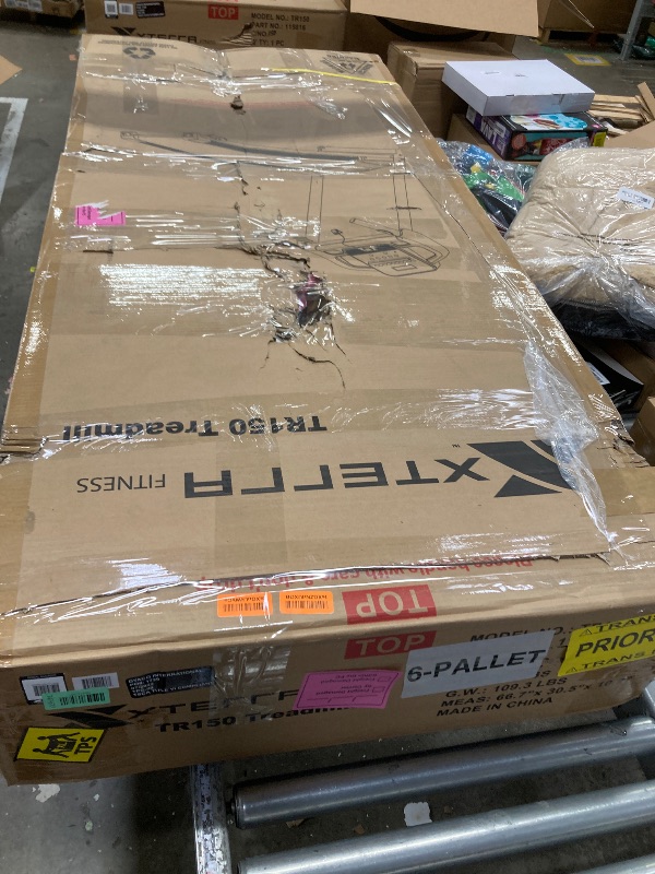 View 3 of **CRACKED ON TOP**XTERRA Fitness TR150 Folding Smart Treadmill, 250 LB Weight Capacity, 2.25HP Motor, Multiple Levels of Incline, 12 Preset Programs, XTERRA+ Fitness App Included with Purchase