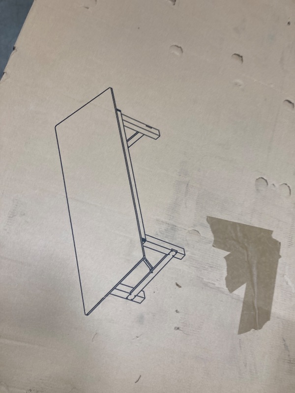 Photo 1 of ***Broken corner***Flash Furniture Hercules Series 8' x 40" Rustic Solid Pine Folding Dining Table, Rectangular Antique Farmhouse Dining and Event Extension Table***Broken corner***