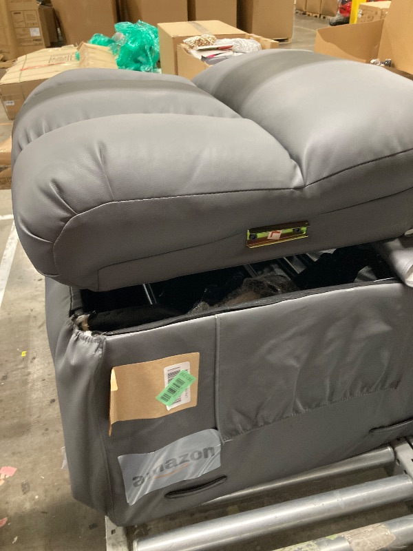 Photo 1 of ***Selling for parts only***Oversized Recliner Chairs with Massage and Heat, Leather Recliner Chair for Adults, Rocker Recliners with Cup Holder for Living Room, Bedroom and Nursery (Grey)