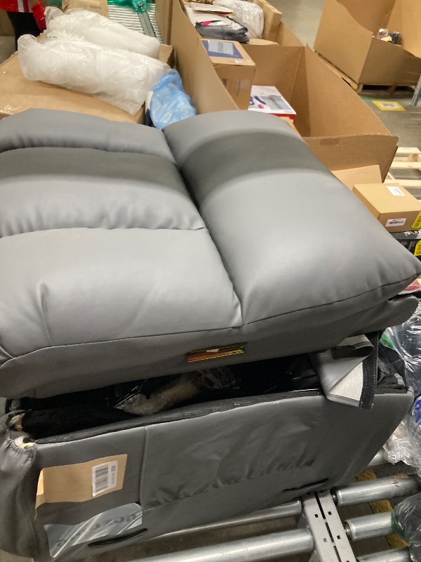 Photo 1 of ***Selling for parts only***Oversized Recliner Chairs with Massage and Heat, Leather Recliner Chair for Adults, Rocker Recliners with Cup Holder for Living Room, Bedroom and Nursery (Grey)