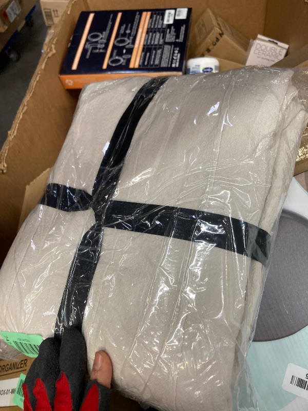 Photo 1 of , Crisp Cotton Percale Reverse, Lightweight Bedding for Year Round, Button Closure Set with Matching Pillowcases (Woven Tucks Beige)