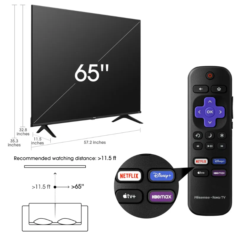 Photo 1 of ***NO RETOURN***Hisense 65" QD6 QLED 4K UHD Smart Fire TV with 4-Year Coverage