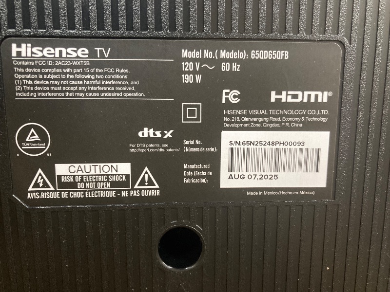 Photo 1 of ***NO RETOURN***Hisense 65" QD6 QLED 4K UHD Smart Fire TV with 4-Year Coverage