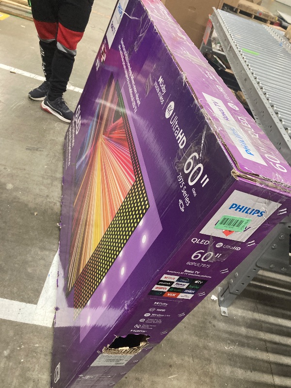Photo 1 of ***NO RETOURN***Philips 60" QLED 4K UHD Roku Smart TV with 3 Year Coverage