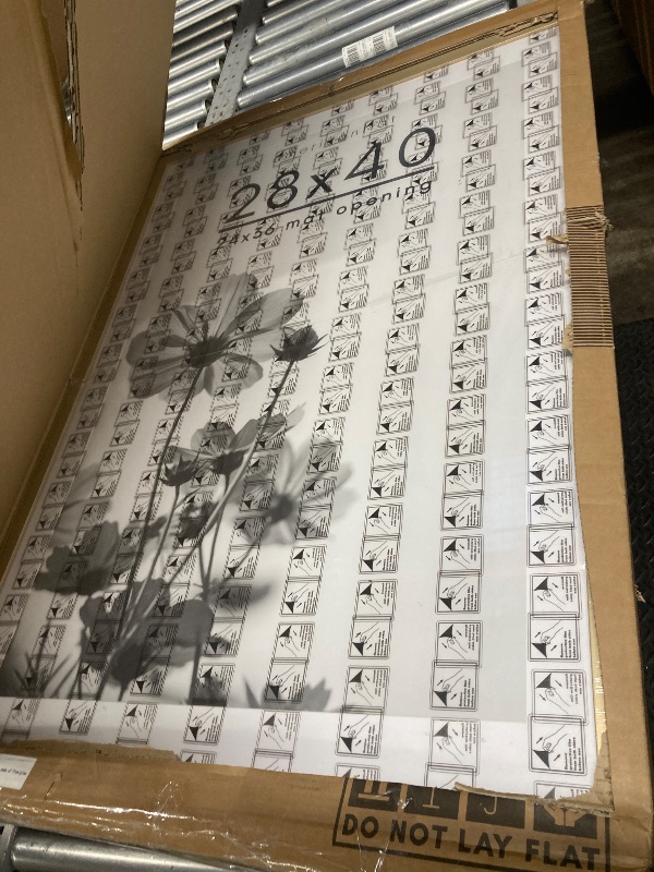 Photo 1 of ***BROKEN***Americanflat 28x40 Poster Frame with Polished Plexiglass - Use as 24x36 Frame with Mat or Display 28x40 Photo Without Mat - Hudson Collection - Wide Picture Frames for Wall Display - Gold