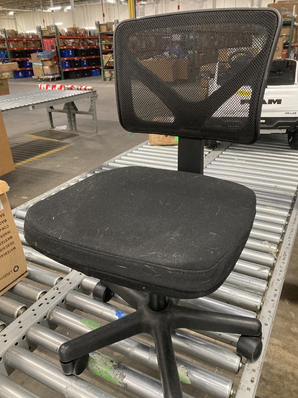 Photo 1 of  Mesh Task Chair with Plush Padded Seat, Teens and Adult, Black/Black
