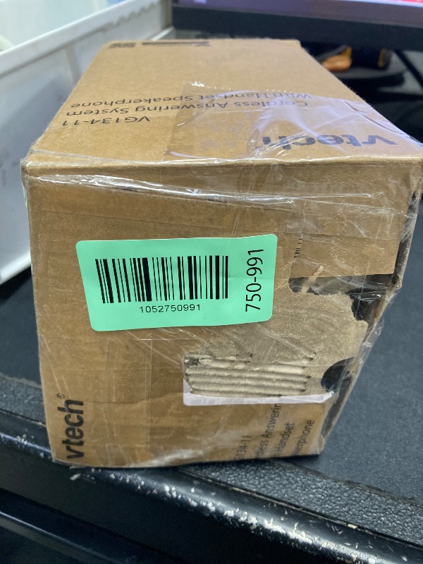 Photo 1 of [New] VTech VG134-11 DECT 6.0 Cordless Home Phone with Bluetooth Connection, Digital Answering Machine, Backlit Display,Full Duplex Speakerphone, Caller ID/Call Waiting,1000 ft Range (Black)