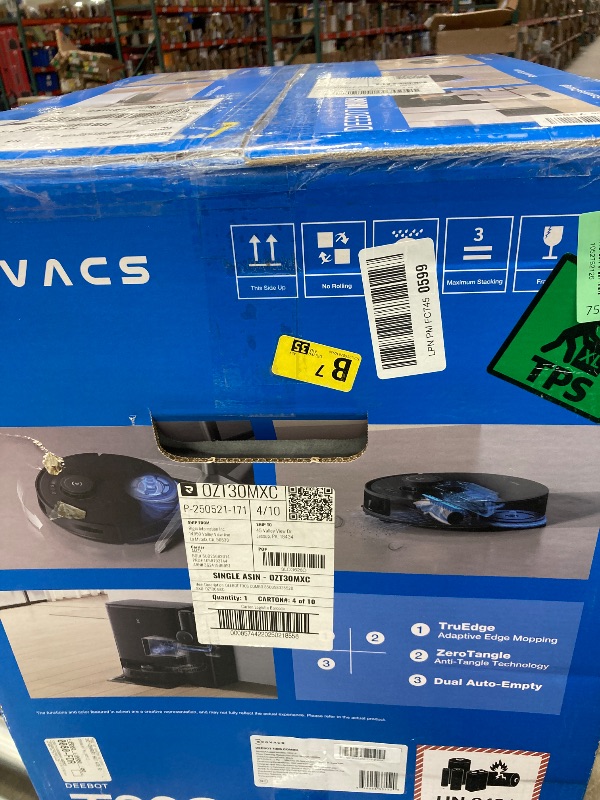 Photo 1 of ****Use only for parts***ECOVACS DEEBOT T30S Combo Robot Vacuum and Mop, All-in-One Cleaning Hub, 11000Pa, ZeroTangle Technology, TruEdge Adaptive Edge Mopping, Dual Self-Emptying, Hot Water Mop Washing, Auto-Mop Lifting