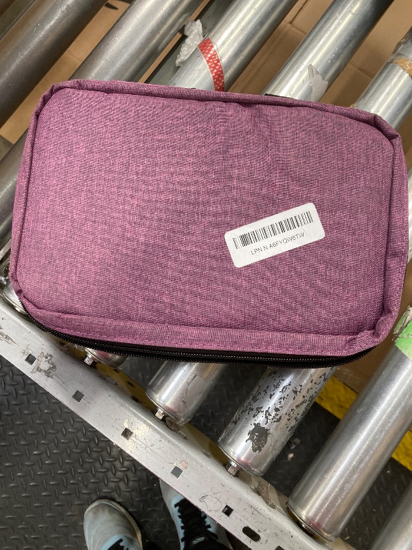 Photo 1 of ***Zipper broken***PACMAXI 84 Watch Bands Storage Carrying Case Compatible with Watches, Expandable Watch Band Holder Stores 84 Straps Fit for Most Sizes of Watch Straps, Organizer for Watch Bands, Bag Only (Purple)***Zipper broken***