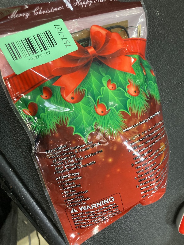 Photo 1 of 100LED Micro LED Lights 8 Modes with Twinkle String Light for Indoor Outdoor Christmas Tree Wreath Party Decoration Warm White 2Pack