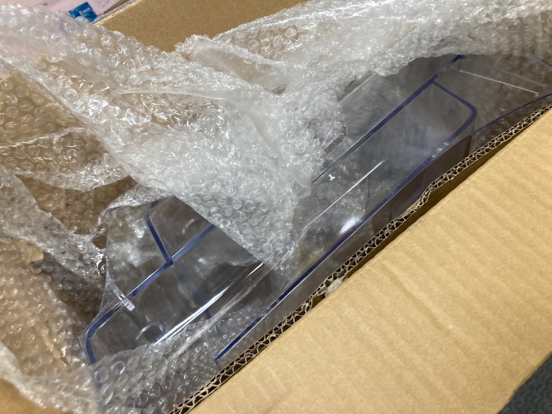 Photo 1 of *Piece broken* 2 Pack Acrylic Brochure Holder 8.5 x 11, 2 Tier Brochure Display Stand with Removable Divider for 4 x 9 inches Trifold Pamphlets, acrylic flyer holder 8.5 x 11 Stands for Flyer, Pamphlet, Magazine