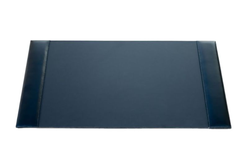 Photo 1 of *Corner area damaged* Dacasso Bonded Pad with Side Rails Luxury Leather Desk Blotter for Writing, 30 x 18, Black
