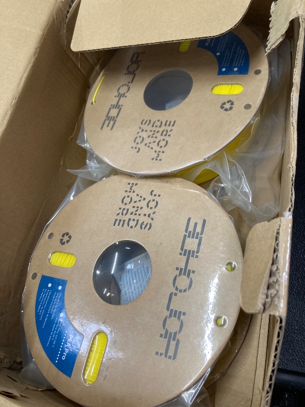 Photo 1 of *Two yellows only* 3DHoJor PLA Pro (Plus) Filament 1.75mm, 3D Printer Filament,1kg*4 Bundle Cardboard Spool 3D Printing Filament, Dimensional Accuracy +/- 0.03 mm-Peak Yellow