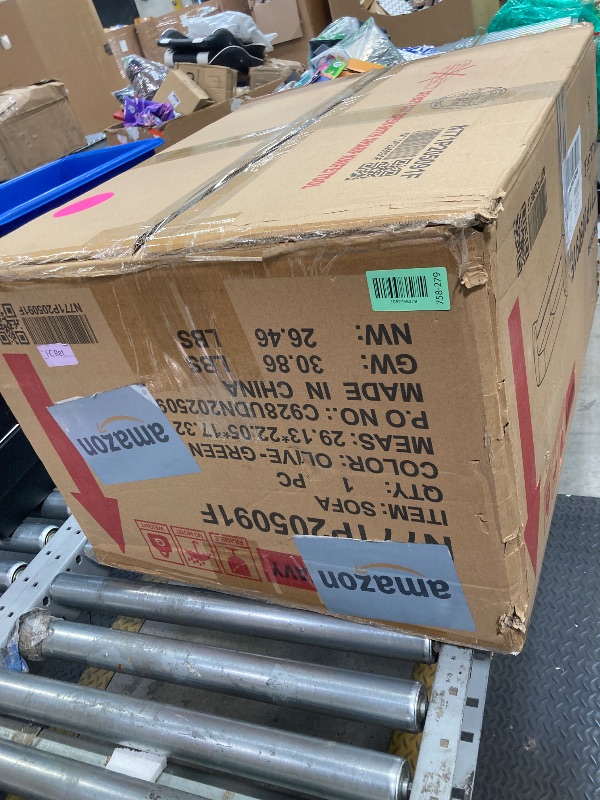 Photo 1 of *BOX 2/2 only* *Arms only* Green Sofa two seater