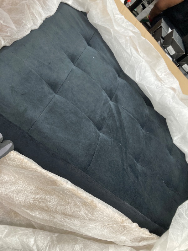 Photo 1 of *Box A - 1/5 ONLY* *Arm ends only* HONBAY Sectional Sleeper Sofa with Pull Out Bed U-Shape Sectional Couch with Storage Chaise 6 Seater Sleeper Sectional Sofa Bed, Velvet Black