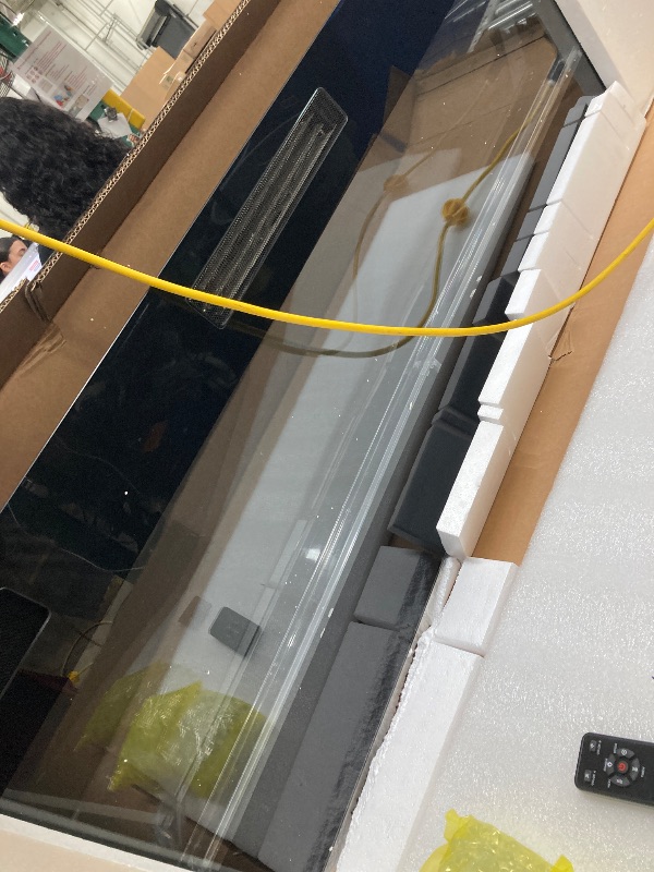 Photo 1 of *PARTS ONLY* *Vent broken?* Electactic 60 Inch Electric Fireplace Insert Ultra-Thin - Recessed & Wall-Mounted Fireplace Heater with Thermostat, Adjustable Flame, Remote Control - Linear with Timer, Touch Screen, 750/1500W