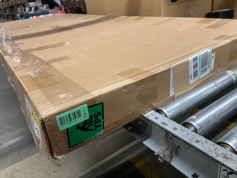 View 5 of *Hole on door* JUBEST Sliding Closet Door 48"(Double 25") x80, 5-Panel Steel Frame Bypass Primed Door with Top & Bottom Track Kits, Pre-Assembled Hardboard Panels with Paintable Surface, Durable & Sturdy