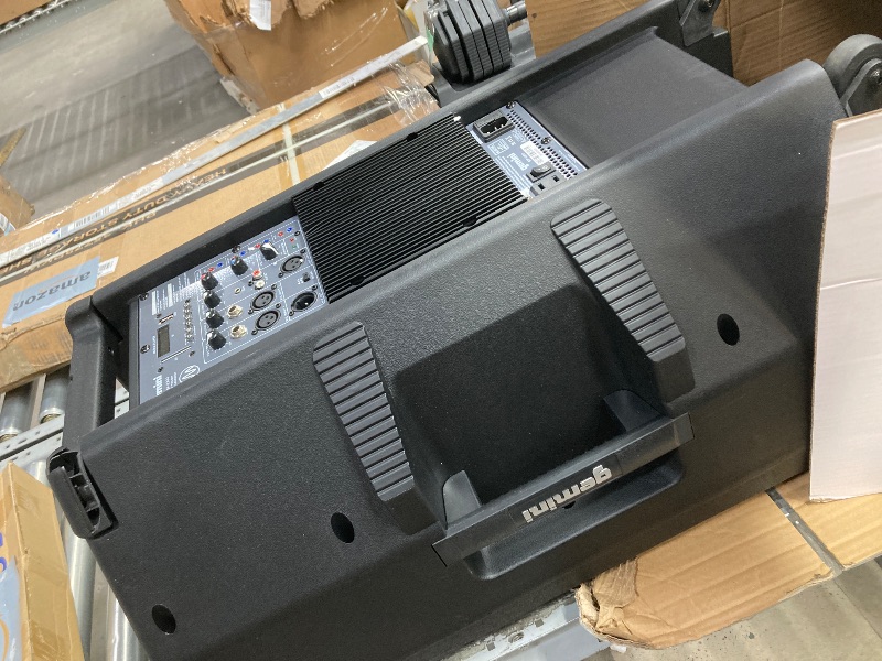 Photo 1 of *Cracked/broken top corner* Gemini 15 Inch Powered PA Speaker - 2200W Bluetooth PA Speaker with Mixer, XLR Inputs, Active DJ Speakers for Parties Events (GSP-2200)