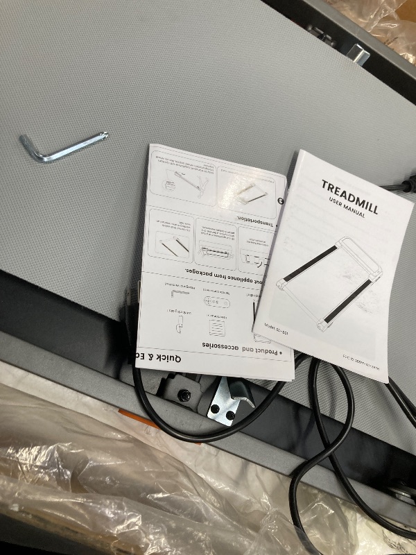 Photo 1 of *PARTS ONLY* *Minor damage*Walking Pad Treadmill with 15% 12-Level Auto Incline & UI Screen, Trisomy 3.5HP Foldable Under Desk Treadmill with Bluetooth Speaker, Portable Treadmills for Home Office 450LBS, Remote, RGB Light
